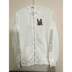 Orange Kiss LA California Bear Dream Big Full Zip Hoodie Size S - USED